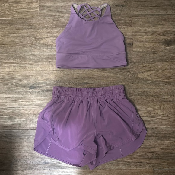 Lululemon Track That HR Short Bra Purple